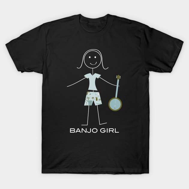 Funny Womens Banjo Girl T-Shirt by whyitsme